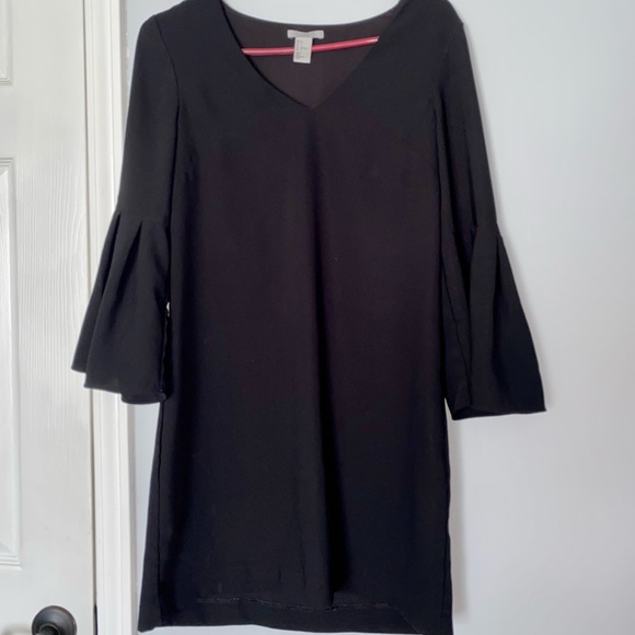 Black Bell Sleeve Dress - Picture 3 of 5